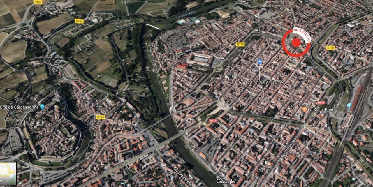 Carcassonne Centre Avec Balcon Et Parking Leilighet Eksteriør bilde